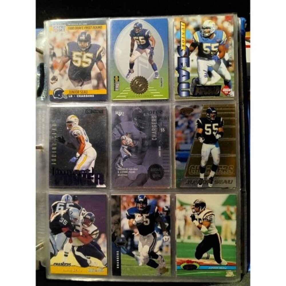 27 Card Football Lot Junior Seau San Diego Chargers